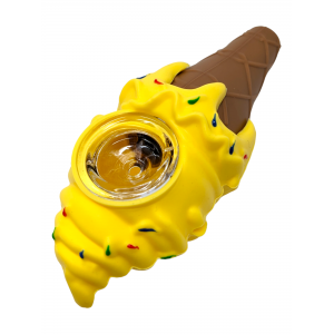 Silicone Icecream Cone Shape Hand Pipe [DS529]
